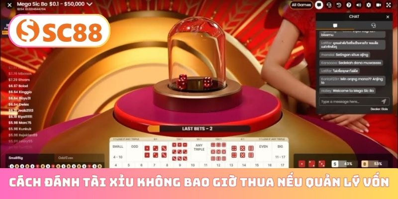 Cách đánh tài xỉu không bao giờ thua nếu biết quản lý vốn